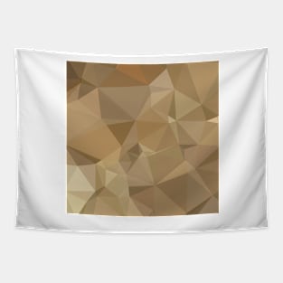 Burlywood Brown Abstract Low Polygon Background Tapestry