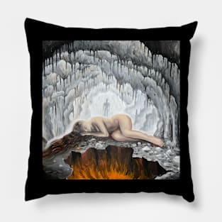 Goddess in her cave Pillow