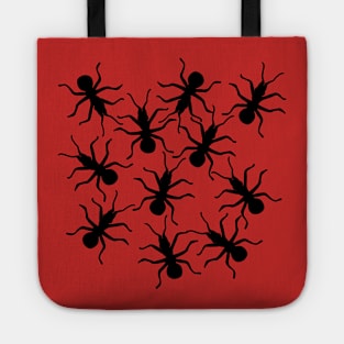 Swarm of Crawling Big Black Ants Tote