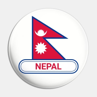 Nepal Country Badge - Nepal Flag Pin