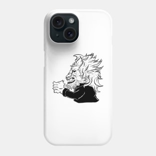 javier milei represented as a lion Phone Case