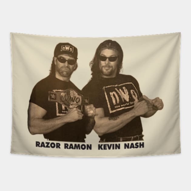 Kevin & Razor Ramon Tapestry by CrazyRich Bimasakti1'no11