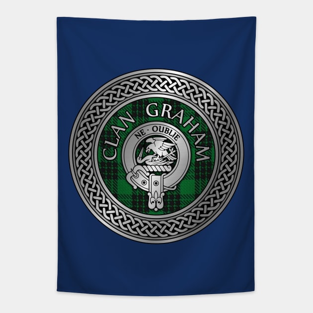 Clan Graham Crest & Tartan Knot Tapestry by Taylor'd Designs