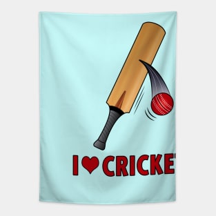 I Love Cricket! Tapestry