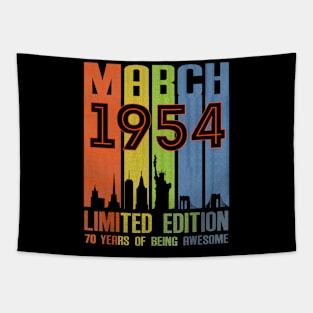 March 1954 70 Years Of Being Awesome Limited Edition Tapestry