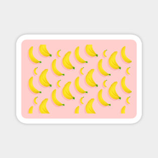 Bananas On Pink Magnet