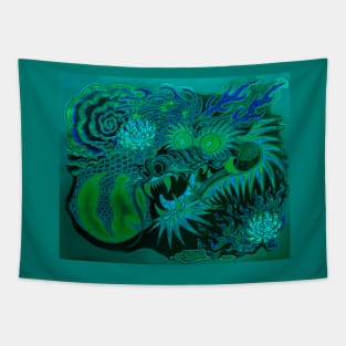 Neon Dragon With 4 Elements Variant 5 Tapestry