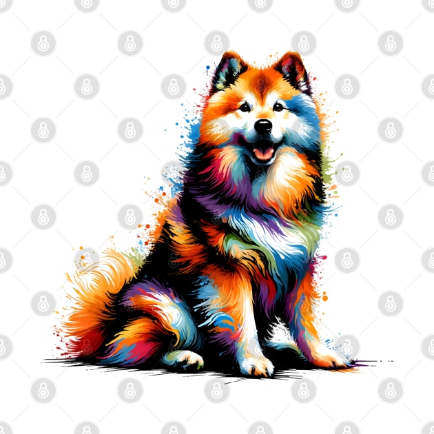 Vibrant Shikoku in Colorful Paint Splash Artwork by ArtRUs