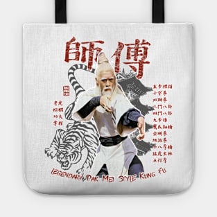 Sifu Pai Mei Kung Fu Martial Arts Vintage T-shirt Tote