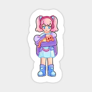 Pastel Cat Girl Magnet