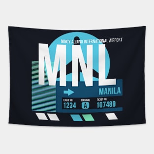 Manila (MNL) Airport Code Baggage Tag Tapestry