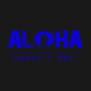 Aloha Rising Sun King Kamehameha (blue) by Hawaii Nei All Day T-Shirt