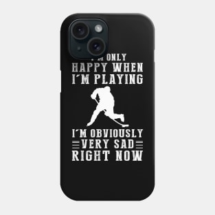 Goalie of Happiness: I'm Only Happy When I'm Hockey - Score Laughter with this Playful Tee! Phone Case