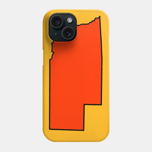 Nebraska - Orange Outline Phone Case by loudestkitten