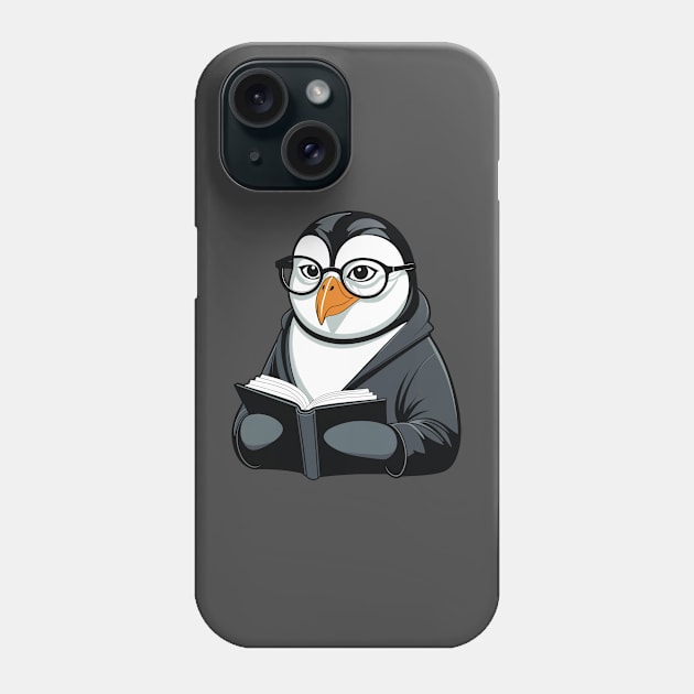 Librarian Penguin Phone Case by Manzo Carey