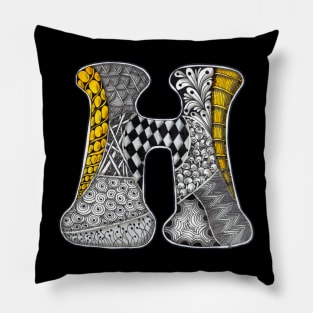 Truly Tangled H Initial Pillow