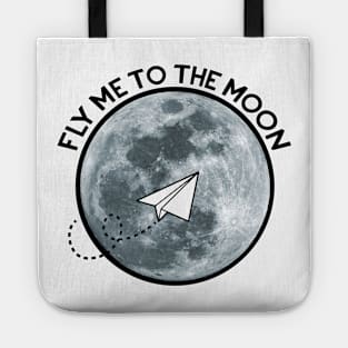 Fly me to the Moon Paper Airplane Tote