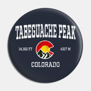 Tabeguache Peak Colorado 14ers Vintage Athletic Mountains Pin