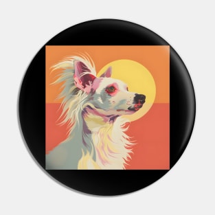 70s Chinese Crested Vibes: Pastel Pup Parade Pin