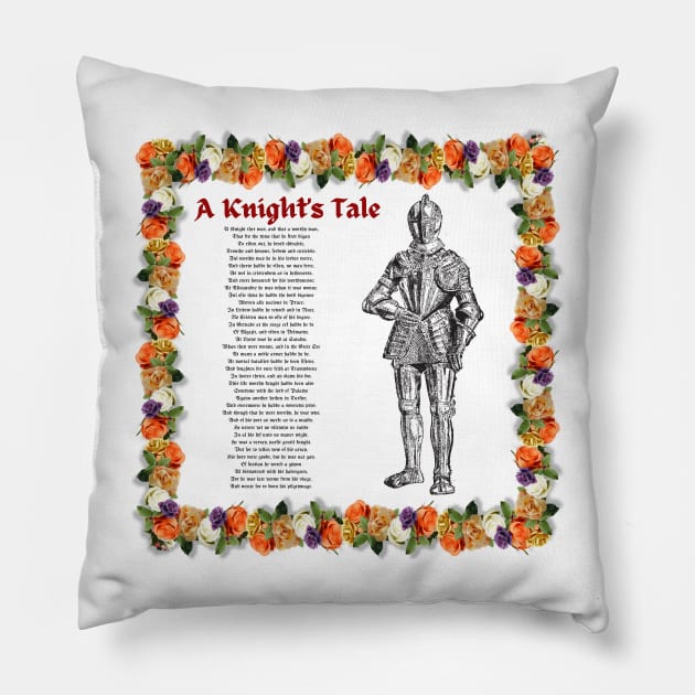 A Knight's Tale by Geoffrey Chaucer Pillow by RAndG