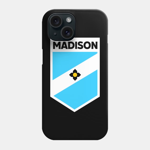 Madison, Wisconsin City Flag Emblem Phone Case by SLAG_Creative