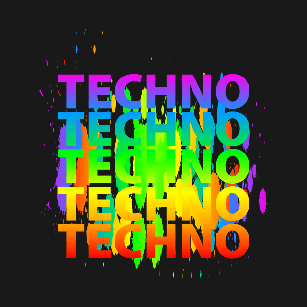 Rainbow Techno edm gay lesbian LGBT house electro raver rave by Johnny_Sk3tch