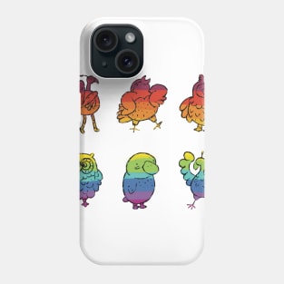 Rainbow birds Phone Case