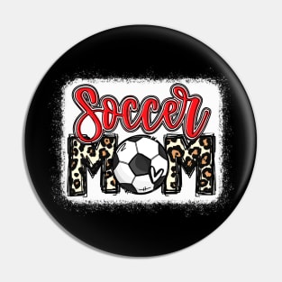 Soccer Mom Red Leopard Pin