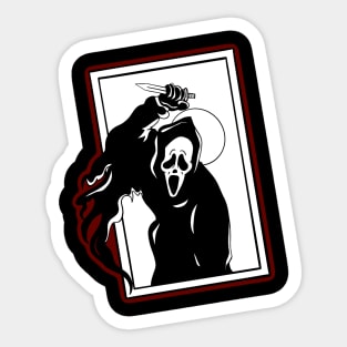 melted Ghost face, Scream movie, extra scary Sticker for Sale by Dolphi-s