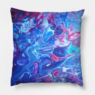 Acrylic pouring, abstract, art Pillow