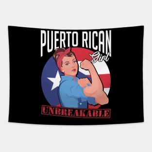 Strong Puerto Rican Girl Unbreakable Tapestry