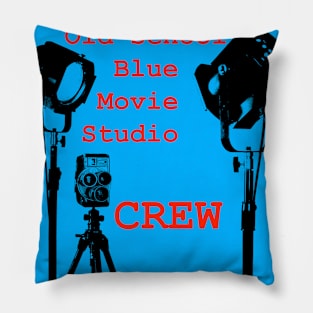 Old School Blue Movie Studio   Crew Pillow