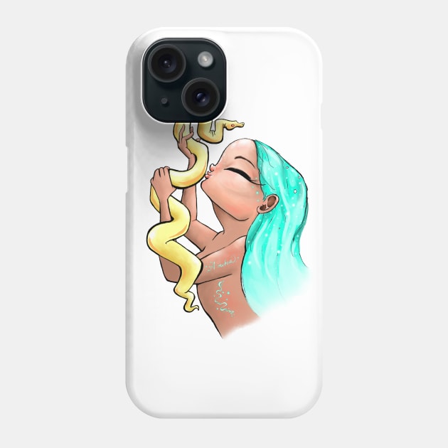A Girl and Her Python Phone Case by Sarah Butler