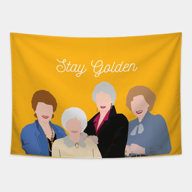 Stay Golden Tapestry by NostalgiaPaper