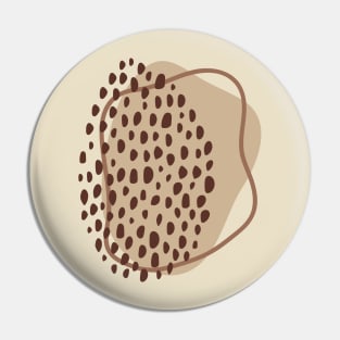 Warm Toned Dots Boho Abstract Shapes  Design Pin