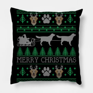 Funny Labrador Retriever Dog Lovers Ugly Christmas Xmas Pillow