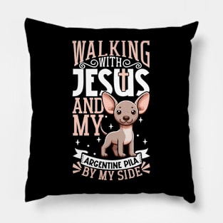 Jesus and dog - Argentine Pila Pillow