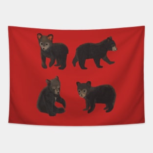 Black Bear Cubs Tapestry