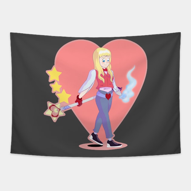 KID OF HEART Tapestry by droidmonkey