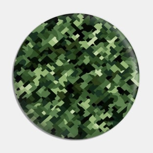 Digital Green Camo Pattern Pin