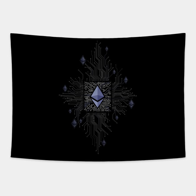 Ethereum circuit Tapestry by Bomdesignz