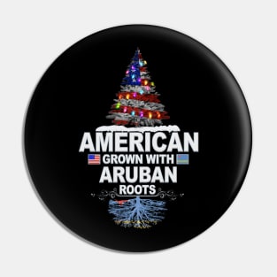 Christmas Tree  American Grown With Aruban Roots - Gift for Aruban From Aruba Pin