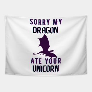 sorry my dragon ate your unicorn Tapestry