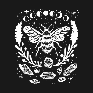 Honey Bee, Crystals, Moon Phases, Gothic Witchy Punk T-Shirt