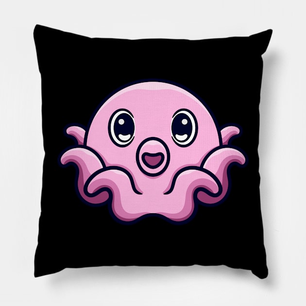 cute baby octopus Pillow by garistipis