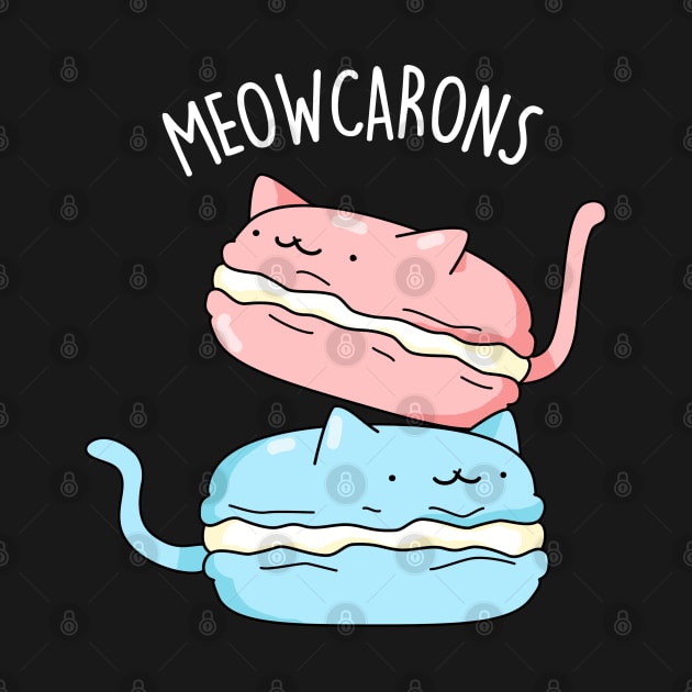 Meowcaron Cute Cat Macaron Pun by punnybone