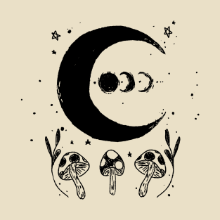 Big moon phase fungi lovers T-Shirt