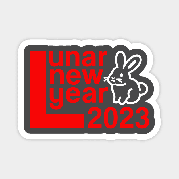 Lunar New Year / Year of the Rabbit 2023 Magnet by little osaka shop