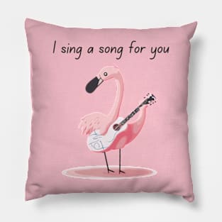 I sing a song for you.flamingo play guitar. Pillow