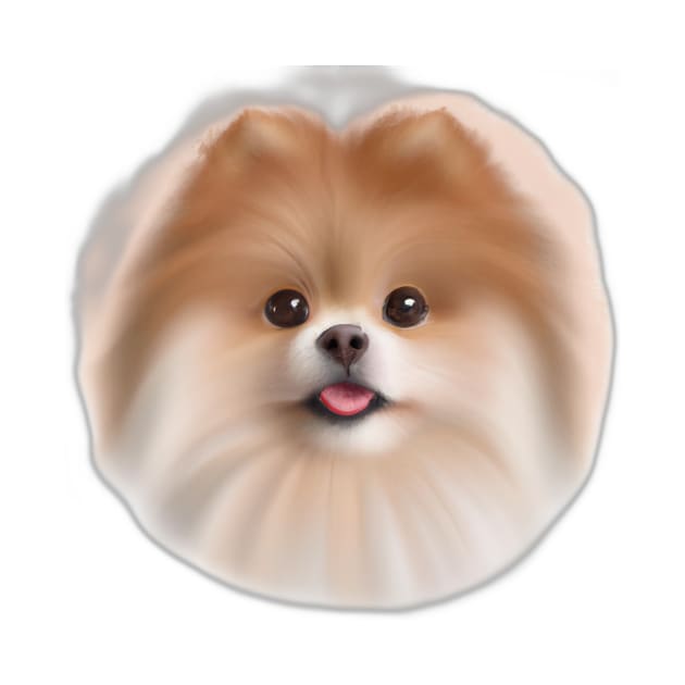 Cute Pomeranian Drawing by Play Zoo